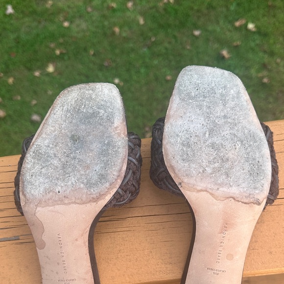 Veronica Beard Kerra Woven block-Heiled suede slide sandals - Picture 14 of 16